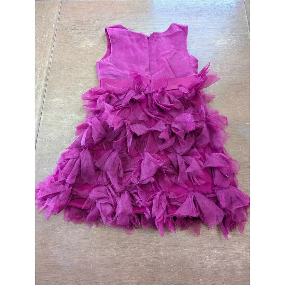 Marchesa for Target Neiman Marcus Kids Magenta Silk Tulle Petal Dress Small Pink